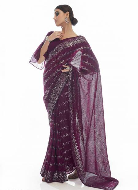 Wine Colour Arya Swarna 3 Fancy Party Wear Latest Stylish Designer Saree Collection 21003